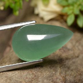 4.98캐럿 천연 그린 아벤츄린, 배 모양, 15.5×9.1 mm, 투명한