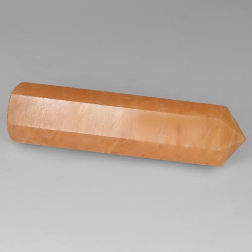 20.50캐럿 천연 미디엄 라이트 오렌지 아벤츄린, 멋진 모양, 34.1×8.7 mm, 투명한