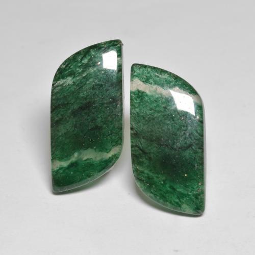 18.68캐럿 천연 여러 가지 빛깔의 녹색 아벤츄린 보석, 멋진 모양, 23.2×10.4 mm, 투명한