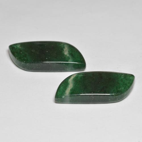 18.68캐럿 천연 여러 가지 빛깔의 녹색 아벤츄린 보석, 멋진 모양, 23.2×10.4 mm, 투명한