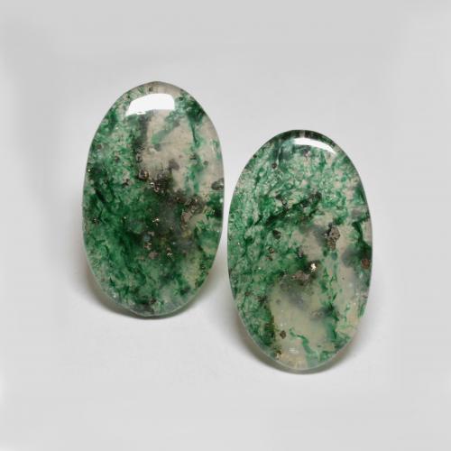 16.57캐럿 천연 그린 아벤츄린 보석, 타원형 컷, 20.2×12.2 mm, 투명한