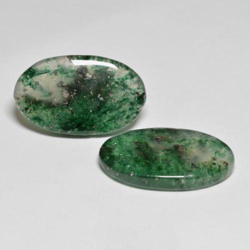 16.57캐럿 천연 그린 아벤츄린 보석, 타원형 컷, 20.2×12.2 mm, 투명한