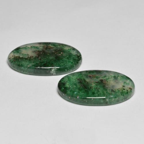 16.57캐럿 천연 그린 아벤츄린 보석, 타원형 컷, 20.2×12.2 mm, 투명한