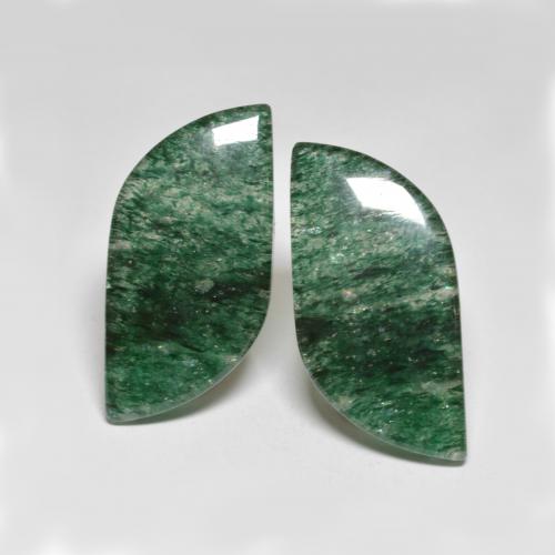 23.52캐럿 천연 다크 그린 아벤츄린 보석, 멋진 모양, 24.2×12.5 mm, 투명한
