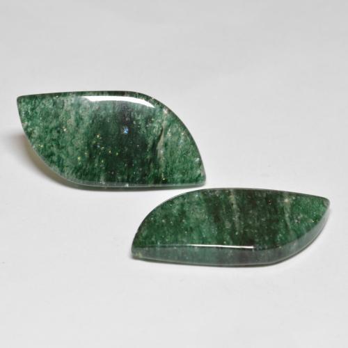 23.52캐럿 천연 다크 그린 아벤츄린 보석, 멋진 모양, 24.2×12.5 mm, 투명한
