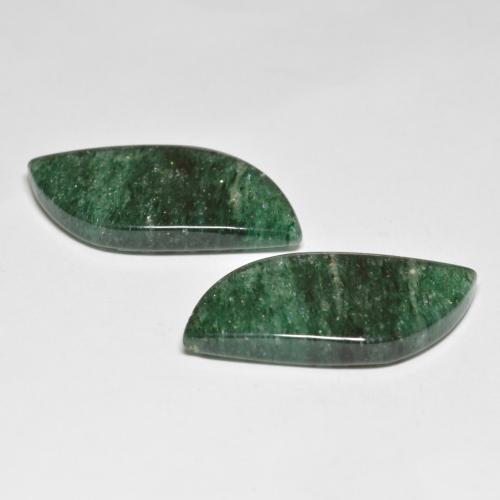 23.52캐럿 천연 다크 그린 아벤츄린 보석, 멋진 모양, 24.2×12.5 mm, 투명한