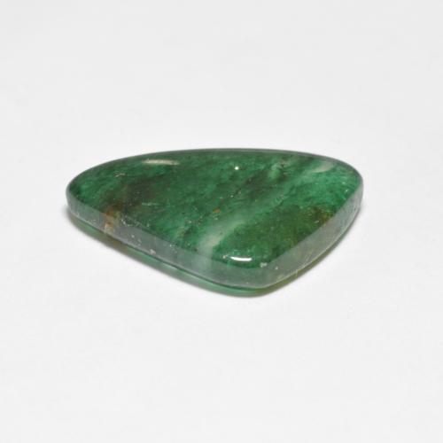5.54캐럿 천연 미디엄 그린 아벤츄린, 멋진 모양, 17.5×11 mm, 투명한