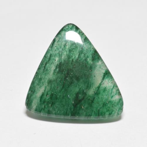 7.16캐럿 천연 미디엄 라이트 그린 아벤츄린, 트릴리언, 17.8×15.2 mm, 투명한