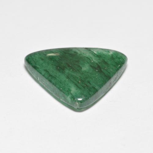 7.16캐럿 천연 미디엄 라이트 그린 아벤츄린, 트릴리언, 17.8×15.2 mm, 투명한