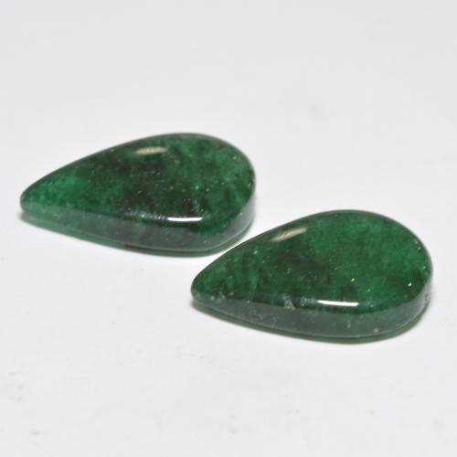 12.03캐럿 천연 미디엄 에메랄드 그린 아벤츄린 보석, 배 모양, 16.9×11.2 mm, 투명한