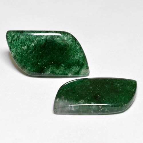 16.88캐럿 천연 다크 그린 아벤츄린 보석, 멋진 모양, 22.5×11.1 mm, 투명한