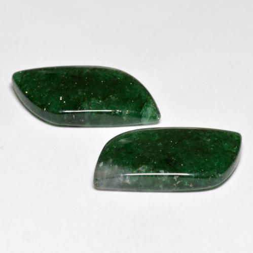 16.88캐럿 천연 다크 그린 아벤츄린 보석, 멋진 모양, 22.5×11.1 mm, 투명한