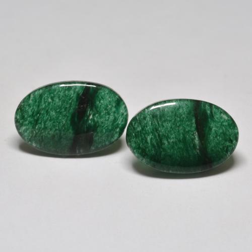 13.04캐럿 천연 다크 그린 아벤츄린 보석, 타원형 컷, 16.4×10.8 mm, 투명한