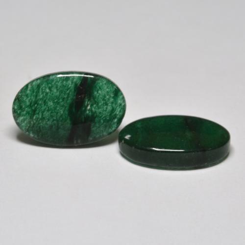 13.04캐럿 천연 다크 그린 아벤츄린 보석, 타원형 컷, 16.4×10.8 mm, 투명한