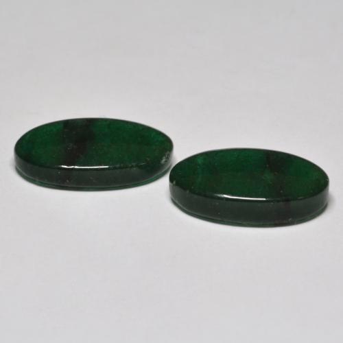 13.04캐럿 천연 다크 그린 아벤츄린 보석, 타원형 컷, 16.4×10.8 mm, 투명한