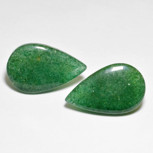 12.78캐럿 천연 미디엄 그린 아벤츄린 보석, 배 모양, 17.9×11 mm, 투명한