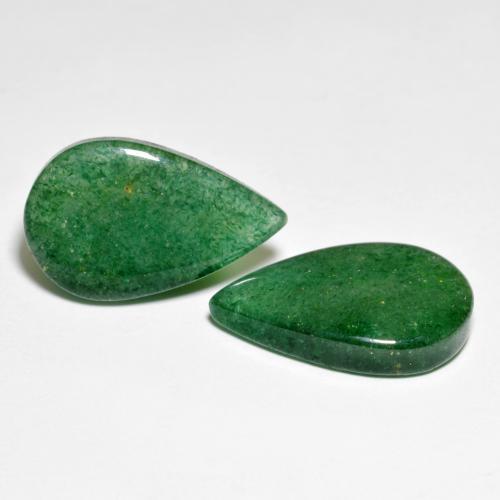 12.78캐럿 천연 미디엄 그린 아벤츄린 보석, 배 모양, 17.9×11 mm, 투명한