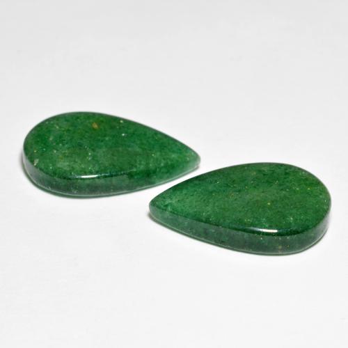 12.78캐럿 천연 미디엄 그린 아벤츄린 보석, 배 모양, 17.9×11 mm, 투명한