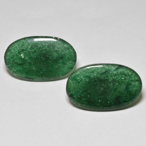 16.12캐럿 천연 딥 그린 아벤츄린 보석, 타원형 컷, 20.2×12.4 mm, 투명한
