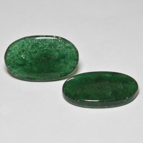 16.12캐럿 천연 딥 그린 아벤츄린 보석, 타원형 컷, 20.2×12.4 mm, 투명한