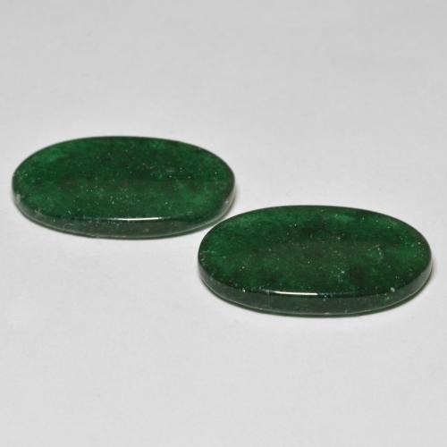 16.12캐럿 천연 딥 그린 아벤츄린 보석, 타원형 컷, 20.2×12.4 mm, 투명한
