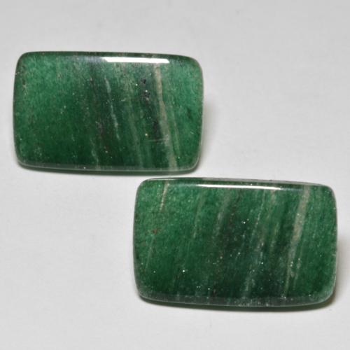 16.97캐럿 천연 다크 그린 아벤츄린 보석, 바게트, 18.2×11.2 mm, 투명한