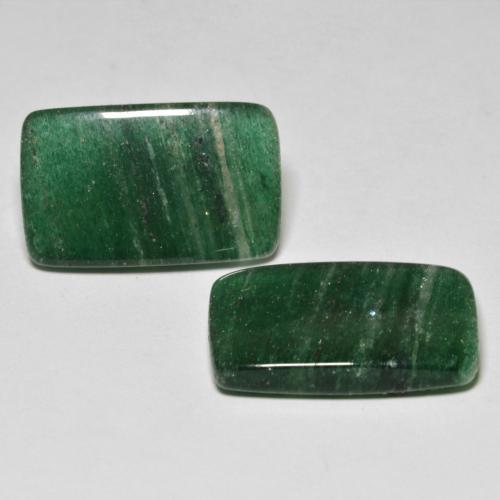 16.97캐럿 천연 다크 그린 아벤츄린 보석, 바게트, 18.2×11.2 mm, 투명한