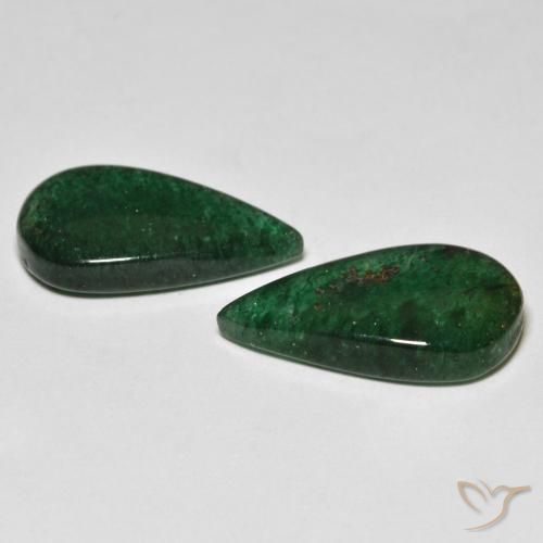 11.31캐럿 천연 쿨 포레스트 그린 어벤츄린 보석, 배 모양, 투명한