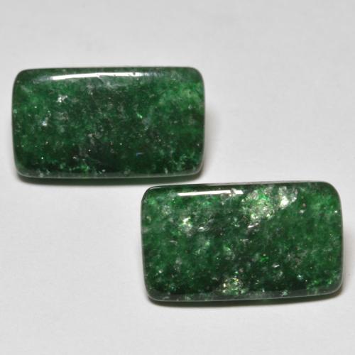 11.49캐럿 천연 여러 가지 빛깔의 녹색 아벤츄린 보석, 바게트, 14.9×8.6 mm, 투명한