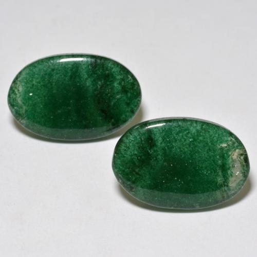 17.47캐럿 천연 여러 가지 빛깔의 녹색 아벤츄린 보석, 타원형 컷, 19.1×12.4 mm, 투명한