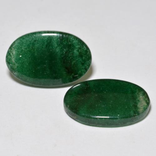 17.47캐럿 천연 여러 가지 빛깔의 녹색 아벤츄린 보석, 타원형 컷, 19.1×12.4 mm, 투명한