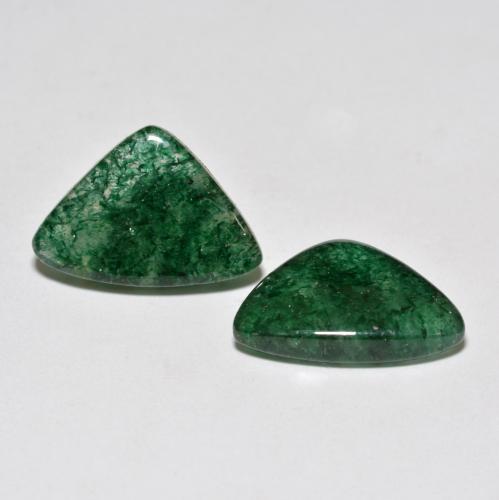 9.73캐럿 천연 여러 가지 빛깔의 녹색 아벤츄린 보석, 트릴리언, 15.7×11.1 mm, 투명한