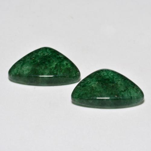 9.73캐럿 천연 여러 가지 빛깔의 녹색 아벤츄린 보석, 트릴리언, 15.7×11.1 mm, 투명한