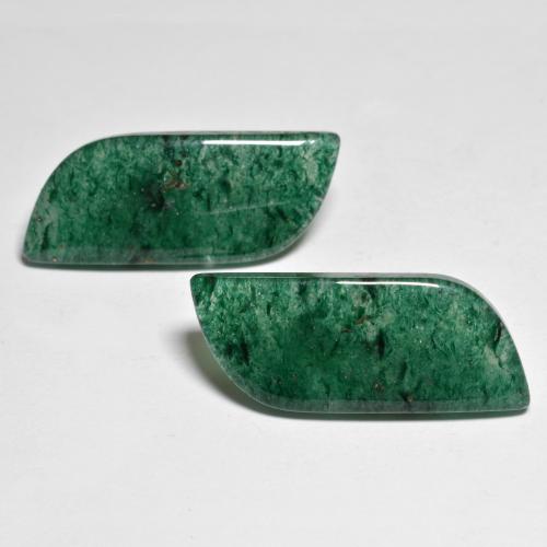 21.64캐럿 천연 여러 가지 빛깔의 녹색 아벤츄린 보석, 멋진 모양, 25×10.2 mm, 투명한