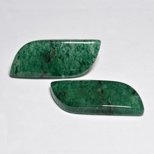 21.64캐럿 천연 여러 가지 빛깔의 녹색 아벤츄린 보석, 멋진 모양, 25×10.2 mm, 투명한