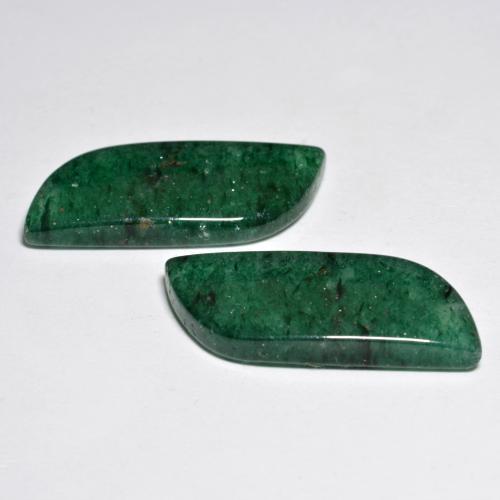 21.64캐럿 천연 여러 가지 빛깔의 녹색 아벤츄린 보석, 멋진 모양, 25×10.2 mm, 투명한