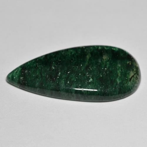 24.15캐럿 천연 포레스트 그린 아벤츄린, 배 모양, 33.7×18 mm, 투명한