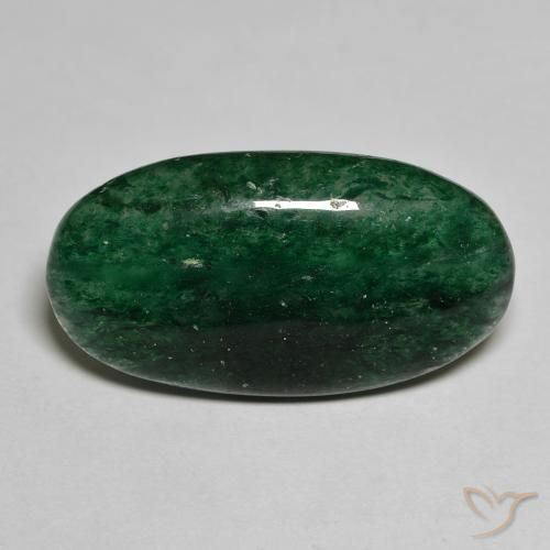 13.61ct 자연스러운 쿨 포레스트 그린 어벤츄린, 타원형, 투명한