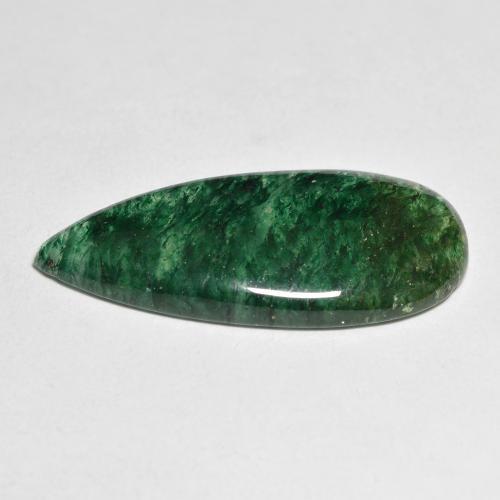 11.87캐럿 천연 여러 가지 빛깔의 녹색 아벤츄린, 배 모양, 28.4×13.2 mm, 투명한