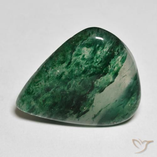 18.01캐럿 천연 그린 아벤츄린, 배 모양, 23.8×20.4 mm, 투명한