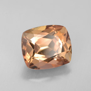 3.66캐럿 천연 골든 브라운 악시나이트, 쿠션 컷, 9.7×8.3 mm, VVS