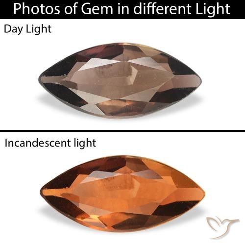 0.40ct 자연스러운 미디엄 브라운 악시나이트, 보석, SI