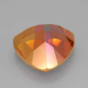 11.76캐럿 천연 멀티컬러 아조틱 토파즈, 트릴리언, 14.3×14.2 mm, VVS