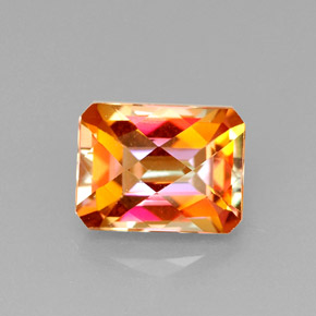 2.17캐럿 천연 멀티컬러 아조틱 토파즈, 에메랄드 컷, 8.1×6.2 mm, VVS
