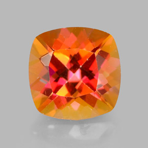 2.67캐럿 천연 멀티컬러 아조틱 토파즈, 쿠션 컷, 8.2×8.1 mm, VVS