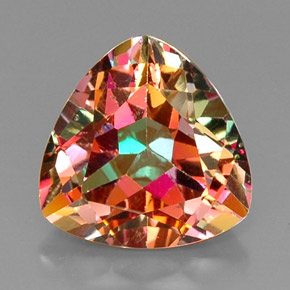 11.44캐럿 천연 멀티컬러 아조틱 토파즈, 트릴리언, 14.1×14 mm, VVS-VS