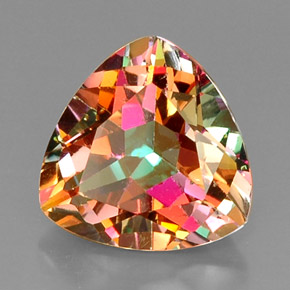 11.44캐럿 천연 멀티컬러 아조틱 토파즈, 트릴리언, 14.1×14 mm, VVS-VS
