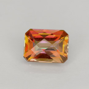 1.86캐럿 천연 멀티컬러 아조틱 토파즈, 에메랄드 컷, 8.1×6.1 mm, VVS-VS