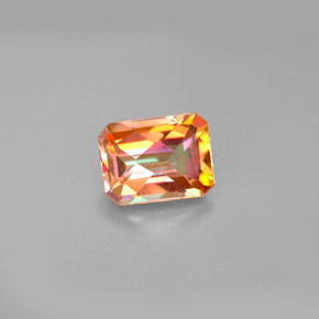 1.98캐럿 천연 멀티컬러 아조틱 토파즈, 에메랄드 컷, 8.2×6.1 mm, VS