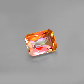 1.92캐럿 천연 멀티컬러 아조틱 토파즈, 에메랄드 컷, 8.2×6.2 mm, VS
